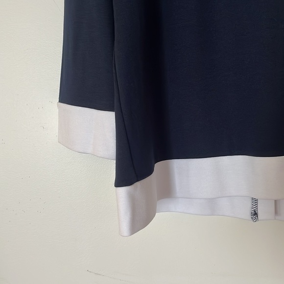 Natural Navy and White One Button Cardigan, Size Large - Picture 10 of 12